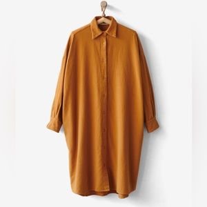 Black Crane Button Up Khaki Dress in XS